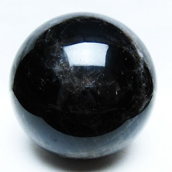 3.9Kg モリオン 純天然 黒水晶 丸玉 145mm [t572-11232]