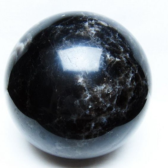 6Kg モリオン 純天然 黒水晶 丸玉 165mm [t572-11236]