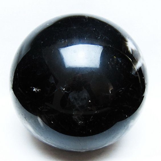 7.6Kg モリオン 純天然 黒水晶 丸玉 180mm [t572-11239]