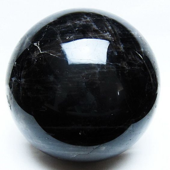 4Kg モリオン 純天然 黒水晶 丸玉 145mm [t572-11242]