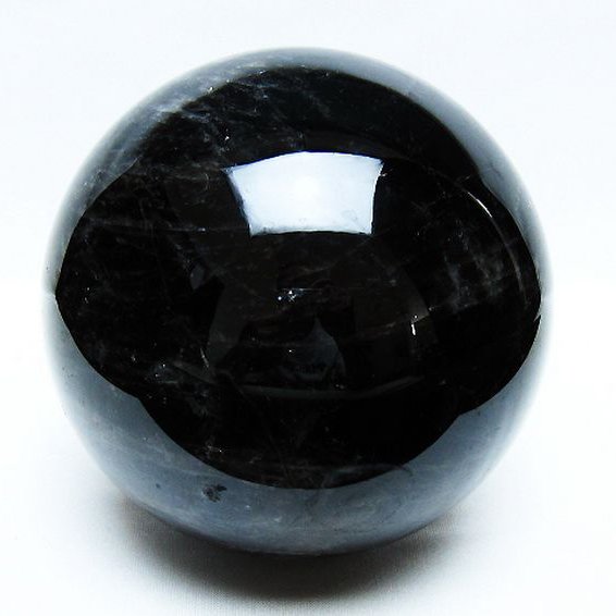 2.5Kg モリオン 純天然 黒水晶 丸玉 125mm [t572-11246]