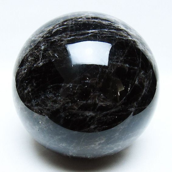 2.6Kg モリオン 純天然 黒水晶 丸玉 127mm [t572-11347]