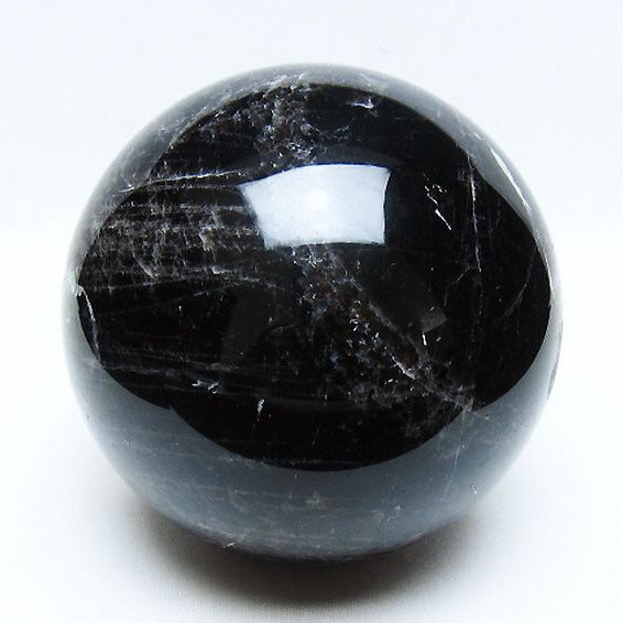 2Kg モリオン 純天然 黒水晶 丸玉 117mm [t572-11353]