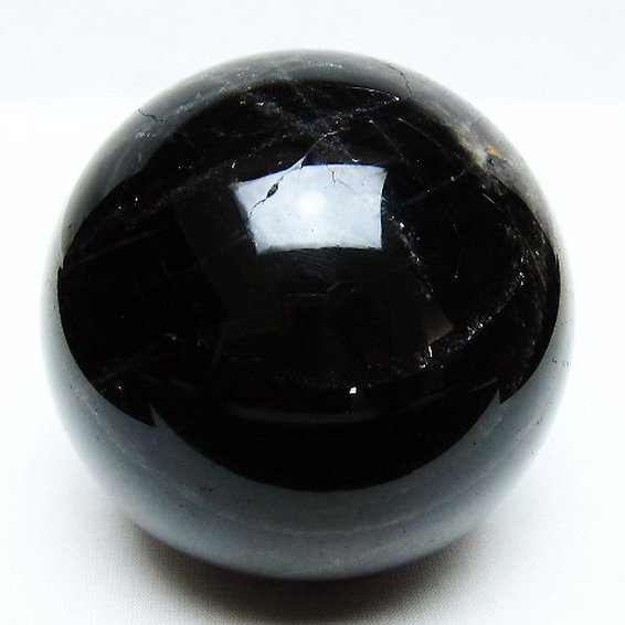 モリオン 純天然 黒水晶 丸玉 83mm [t572-11516]