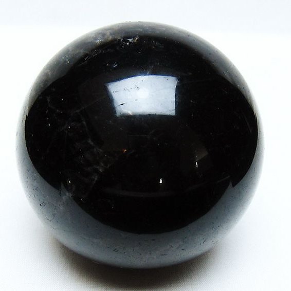 モリオン 純天然 黒水晶 丸玉 80mm [t572-11521]