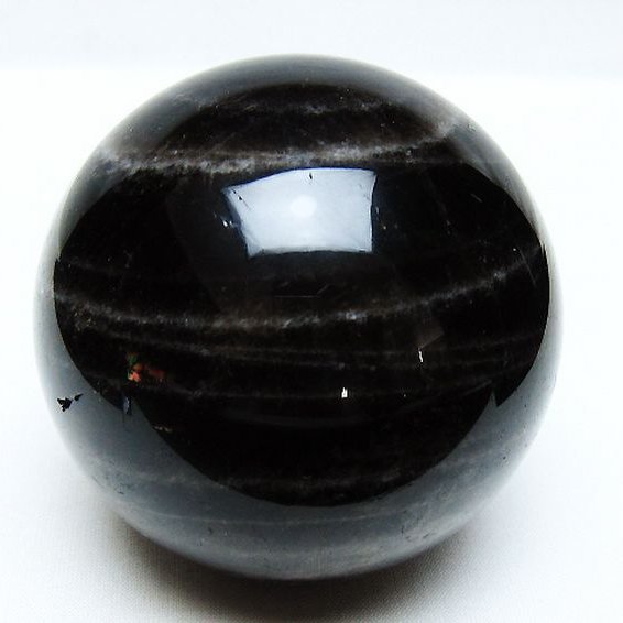 モリオン 純天然 黒水晶 丸玉 80mm [t572-11522]