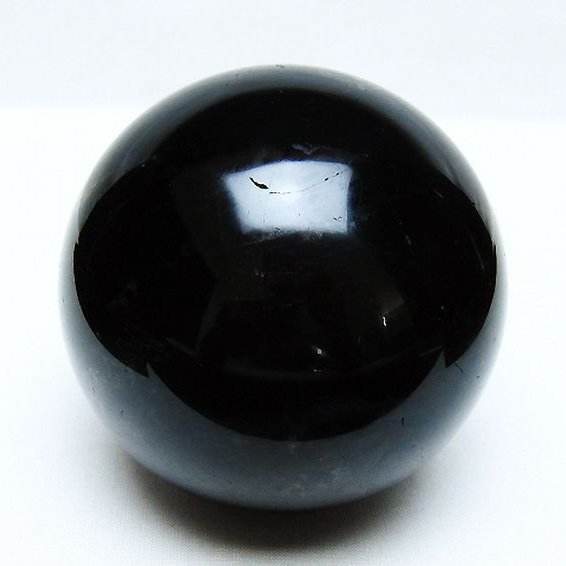 モリオン 純天然 黒水晶 丸玉 87mm [t572-11577]