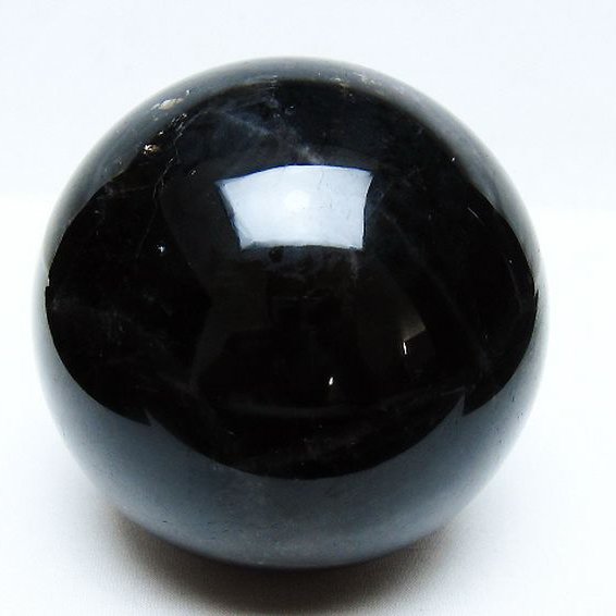 1.5Kg モリオン 純天然 黒水晶 丸玉 105mm [t572-11589]