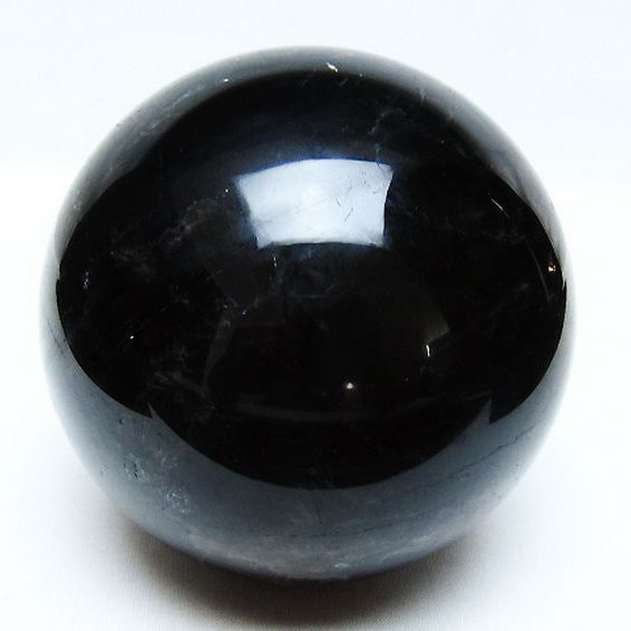 1.3Kg モリオン 純天然 黒水晶 丸玉 102mm [t572-11594]