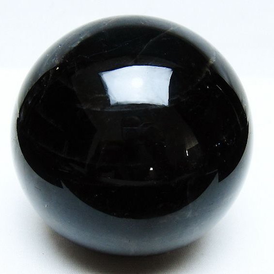 1.4Kg モリオン 純天然 黒水晶 丸玉 105mm [t572-11605]