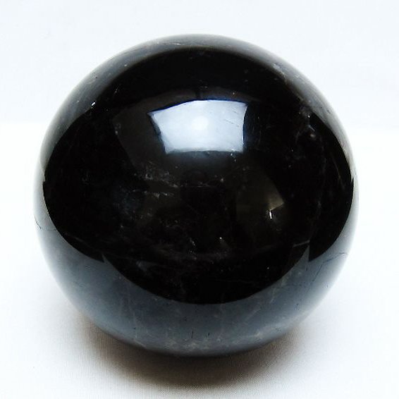 1.6Kg モリオン 純天然 黒水晶 丸玉 108mm [t572-11611]