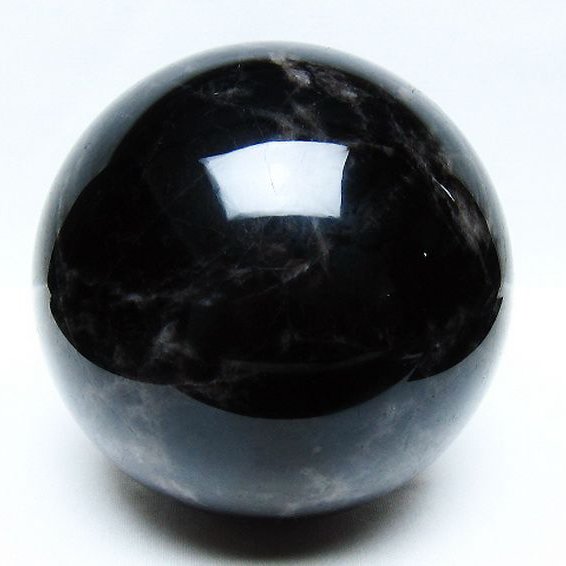 2.8Kg モリオン 純天然 黒水晶 丸玉 130mm [t572-11673]