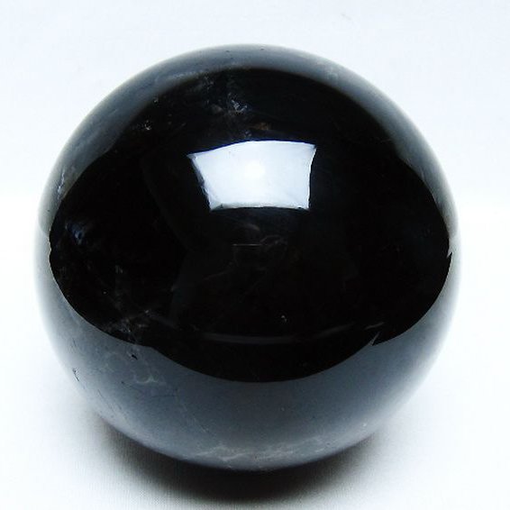 1.6Kg モリオン 純天然 黒水晶 丸玉 110mm [t572-11692]
