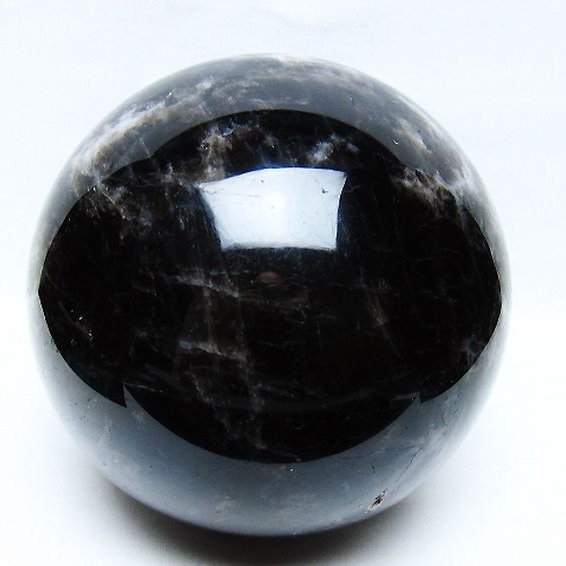 5.8Kg モリオン 純天然 黒水晶 丸玉 163mm [t572-11708]