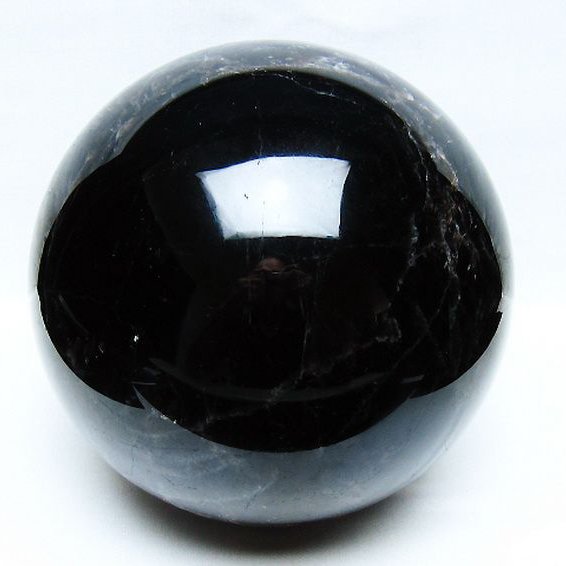 6.5Kg モリオン 純天然 黒水晶 丸玉 173mm [t572-11718]
