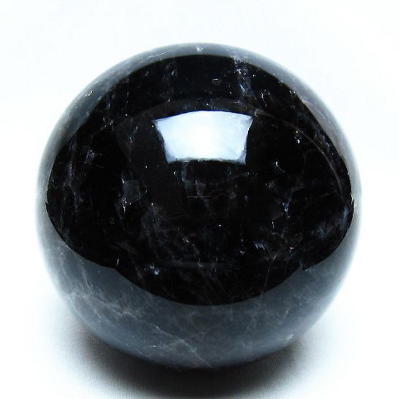 1.6Kg モリオン 純天然 黒水晶 丸玉 110mm [t572-11820]