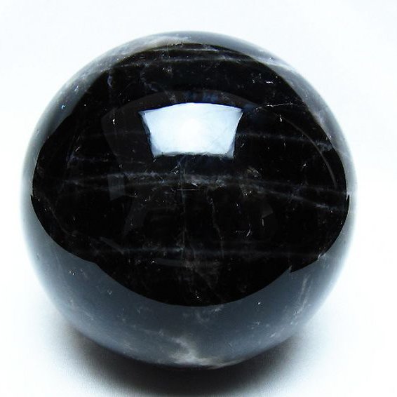1.8Kg モリオン 純天然 黒水晶 丸玉 113mm [t572-11833]