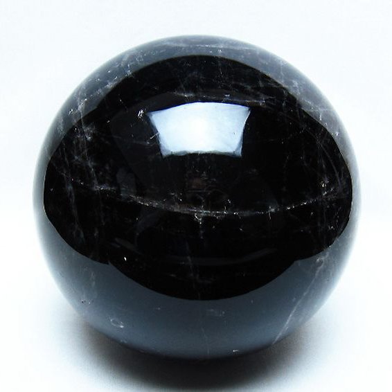 4Kg モリオン 純天然 黒水晶 丸玉 150mm [t572-11871]