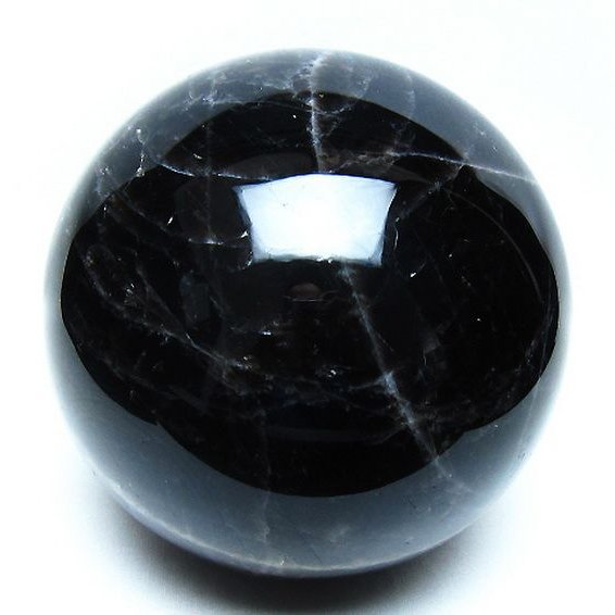 3.9Kg モリオン 純天然 黒水晶 丸玉 145mm [t572-11878]