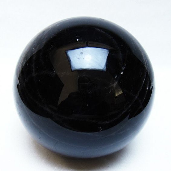 2.1Kg モリオン 純天然 黒水晶 丸玉 120mm [t572-12038]