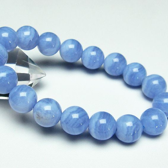 ブルーレースアゲート ブレスレット 12mm [T58-6595]