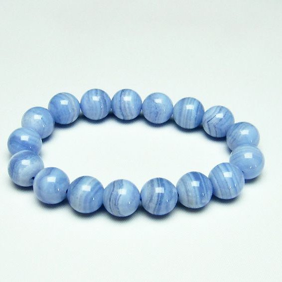 ブルーレースアゲート ブレスレット 12mm [T58-6615]