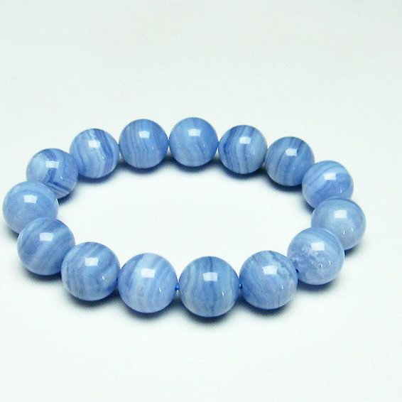 ブルーレースアゲート ブレスレット 14mm [T58-6622]