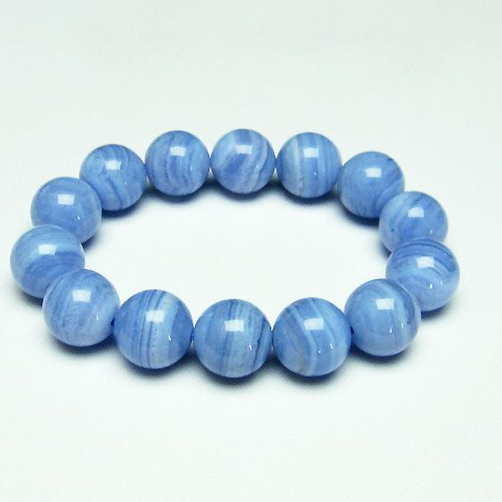 ブルーレースアゲート ブレスレット 14mm [T58-6628]