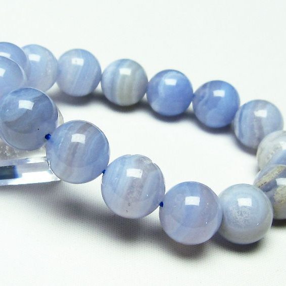 ブルーレースアゲート ブレスレット 14mm [T58-6782]