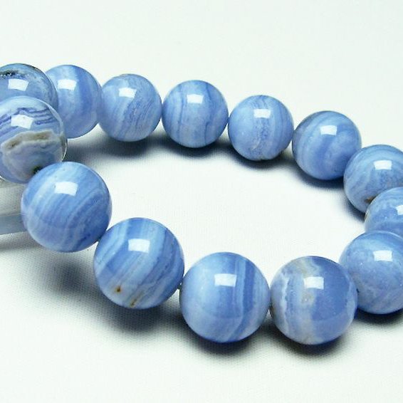 ブルーレースアゲート ブレスレット 16mm [T58-6834]