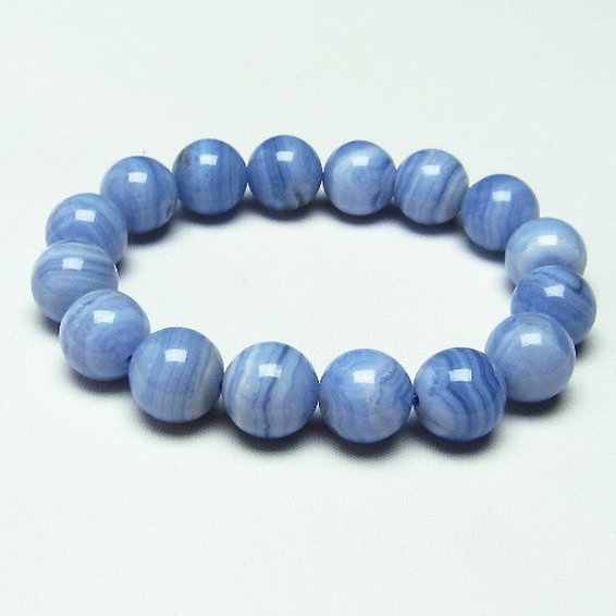 ブルーレースアゲート ブレスレット  14mm [T58-6851]