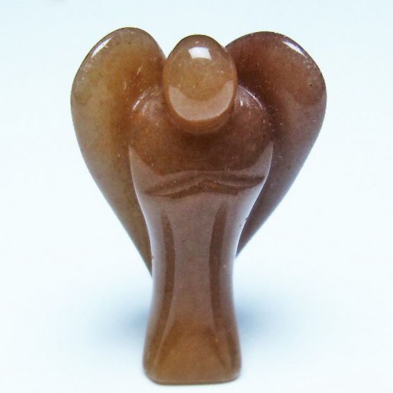 赤インド翡翠 天使 置物[T585-2466]