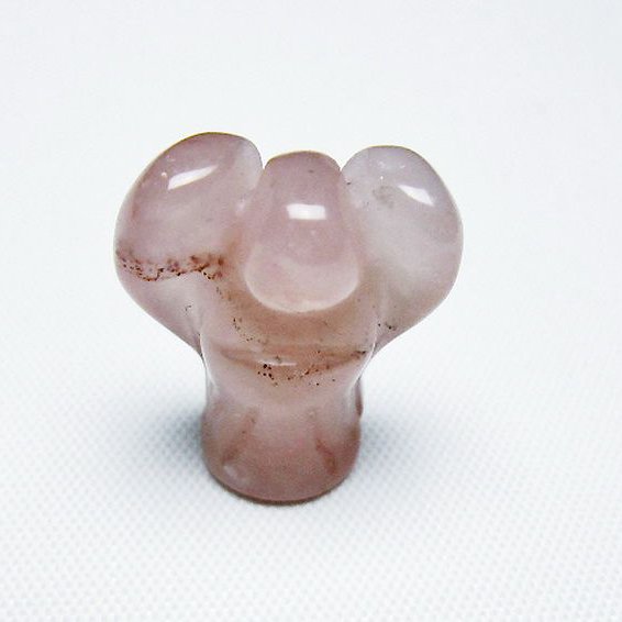 ローズクォーツ天使 置物[T585-2644]