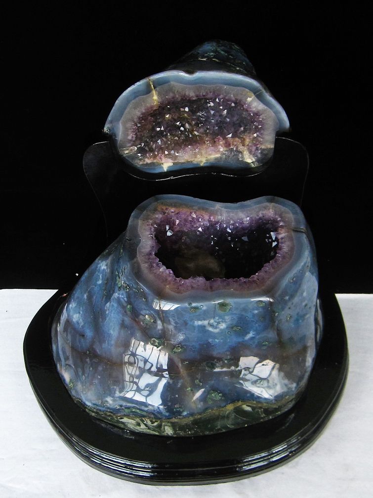 12.2Kg ウルグアイ産メノウペア水晶トレジャーアメジスト