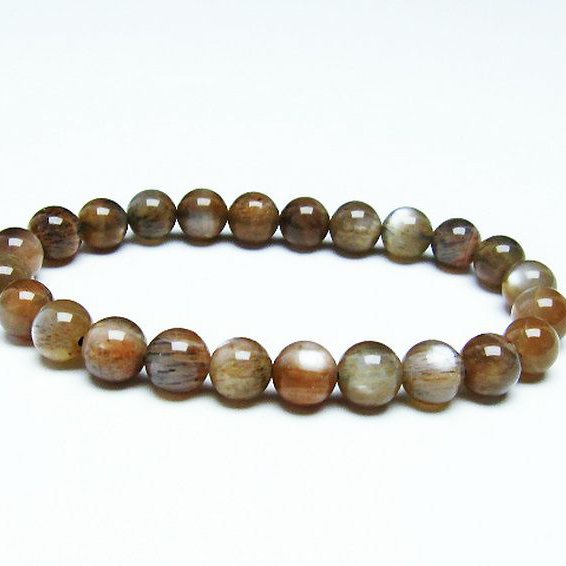 オレンジムーンストーン  ブレスレット 8mm [T597-3525]