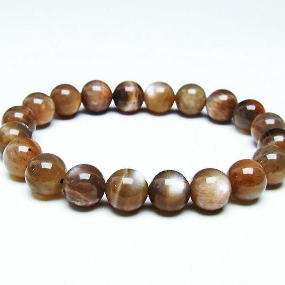 オレンジムーンストーン  ブレスレット 10mm [T597-3832]