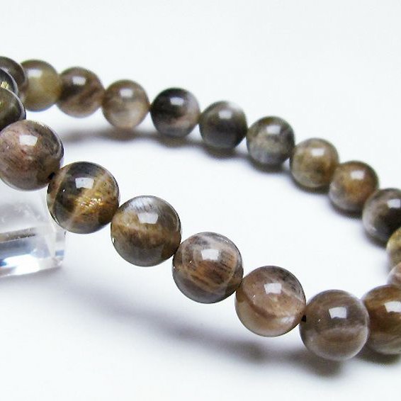 オレンジムーンストーン ブレスレット 9mm [T597-3909]