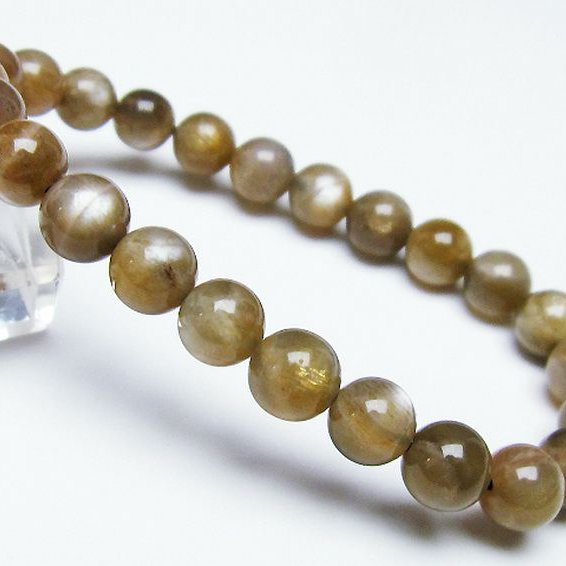 オレンジムーンストーン ブレスレット 8mm [T597-3928]