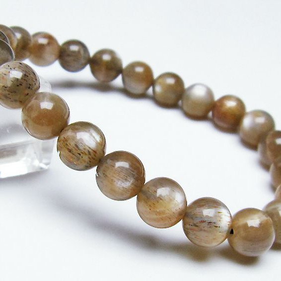 オレンジムーンストーン ブレスレット 8mm [T597-3934]