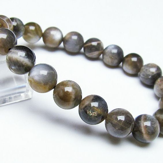 オレンジムーンストーン ブレスレット 10mm [T597-3948]