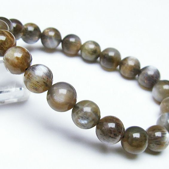 オレンジムーンストーン ブレスレット 9mm [T597-3963]