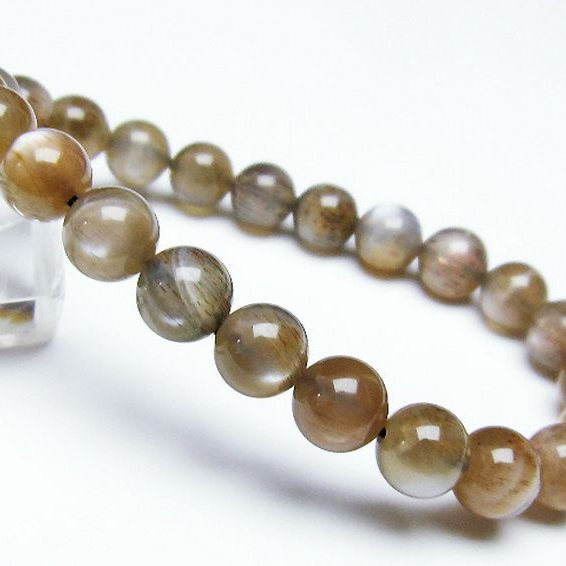 オレンジムーンストーン ブレスレット 8mm [T597-3964]