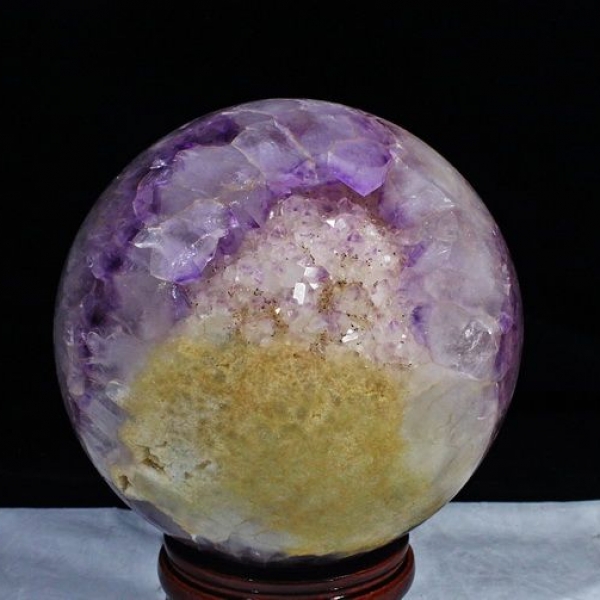 8.6Kg アメジスト笑口 丸玉 705mm 同梱不可[T602-1110]