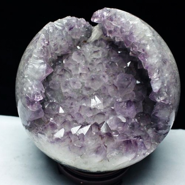 7.5Kg アメジスト笑口 丸玉 190mm [T602-1676]