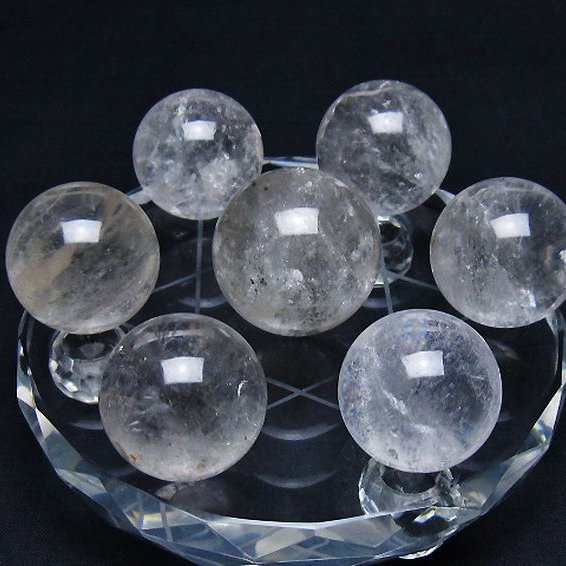 ヒマラヤ水晶 丸玉 七星陣 30mm [t602-2507]