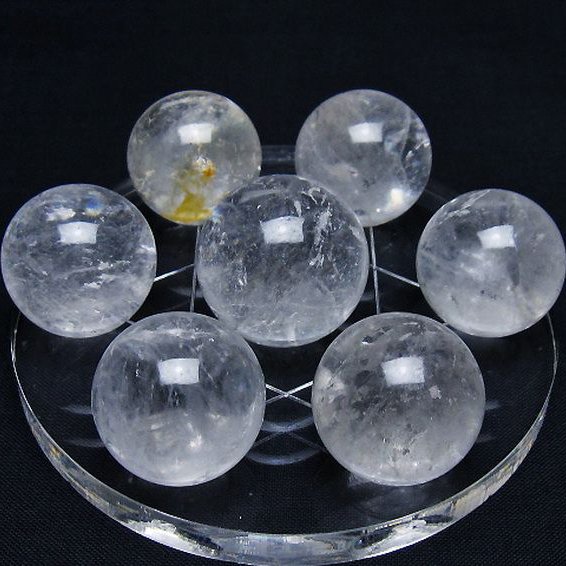ヒマラヤ水晶 丸玉 七星陣 25mm [T602-2529]