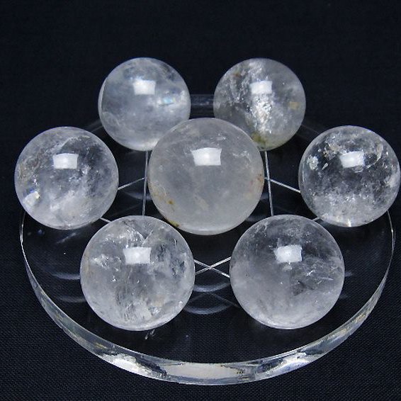 ヒマラヤ水晶 丸玉 七星陣 25mm [T602-2536]