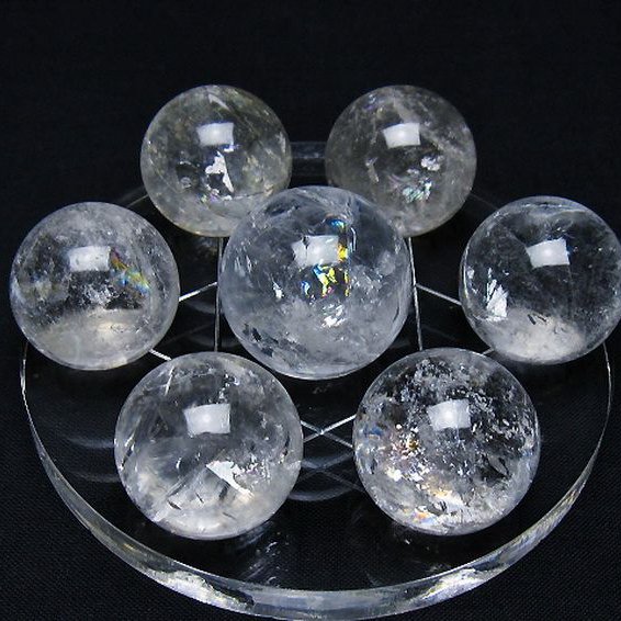 ヒマラヤ水晶 丸玉 七星陣 26mm [t602-2590]