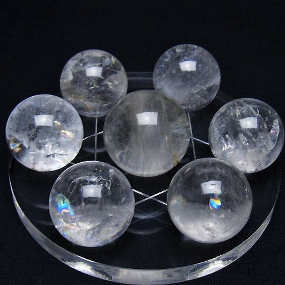 ヒマラヤ水晶 丸玉 七星陣 26mm [t602-2612]