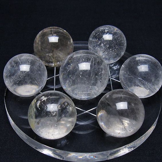 ヒマラヤ水晶 丸玉 七星陣 25mm [t602-2617]